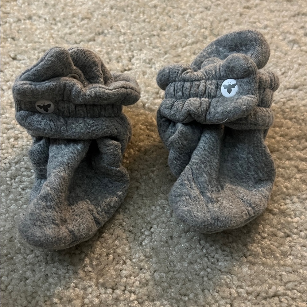 Burt’s Bees Gray Baby Booties